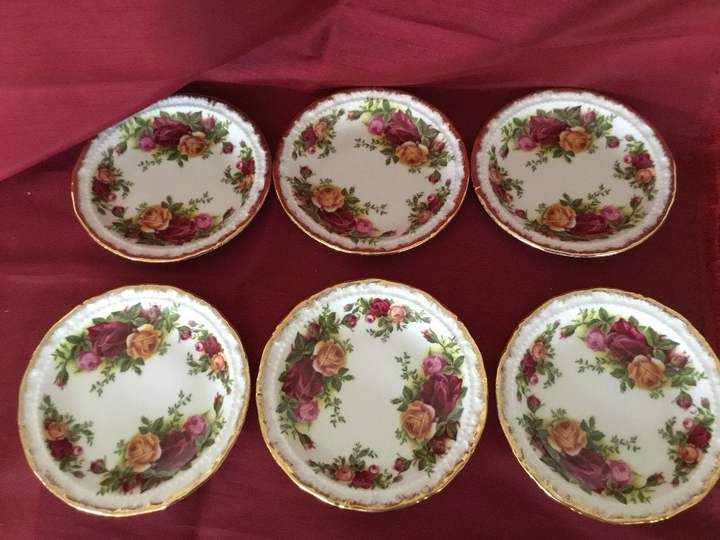 Royal Albert OLD COUNTRY ROSE 🌺 CAKE BORDJES per stuk, Ophalen of Verzenden