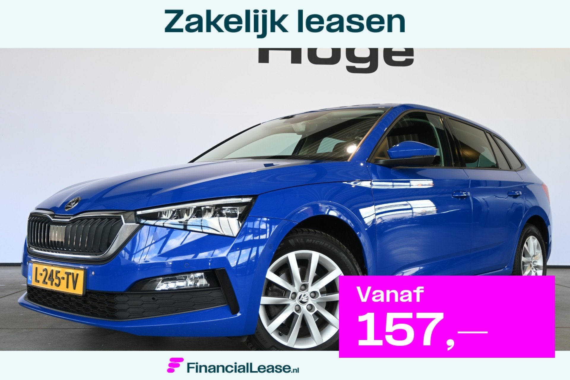 Skoda Scala 1.0 TSI Business Edition Nap! Adaptieve Cruise C, Scala, Gebruikt, Met garantie (alle), Blauw