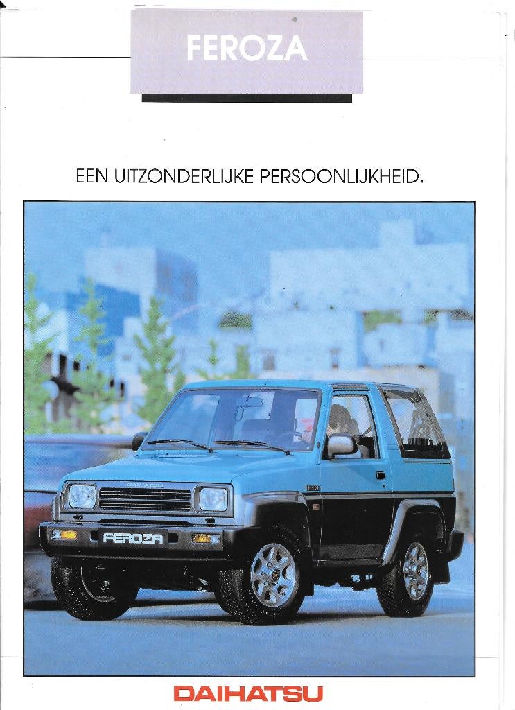 DAIHATSU FEROZA   1990, folder en foto's, Ophalen of Verzenden, Zo goed als nieuw, Overige merken