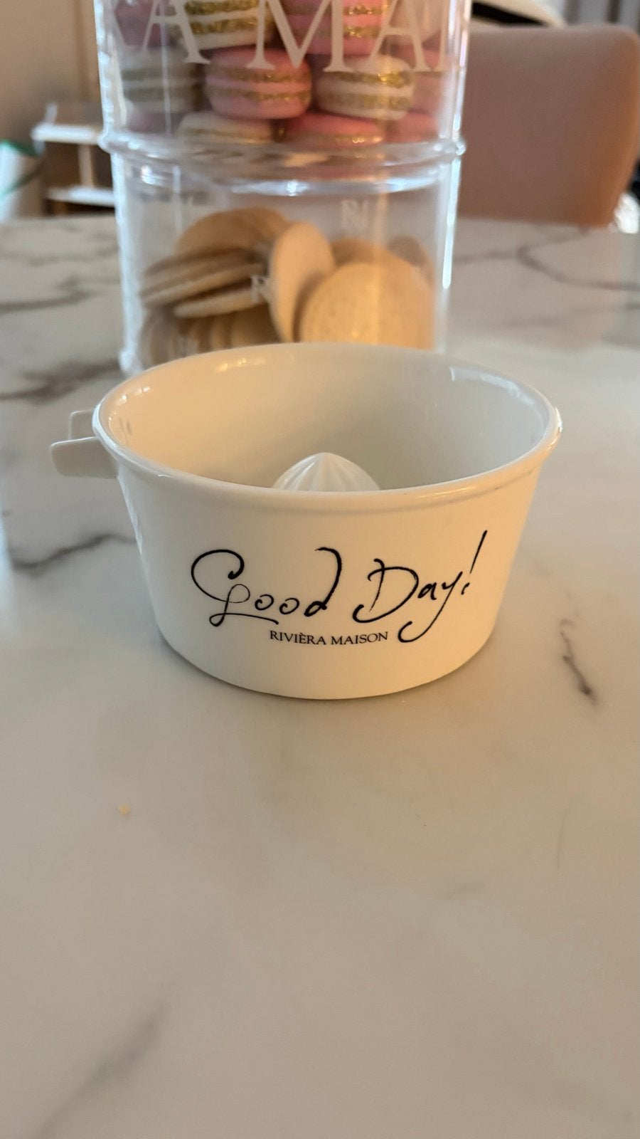 Nieuwe Riviera Maison citruspers 'Good Day!', Overige typen, Nieuw, Ophalen of Verzenden, Steen/keramiek