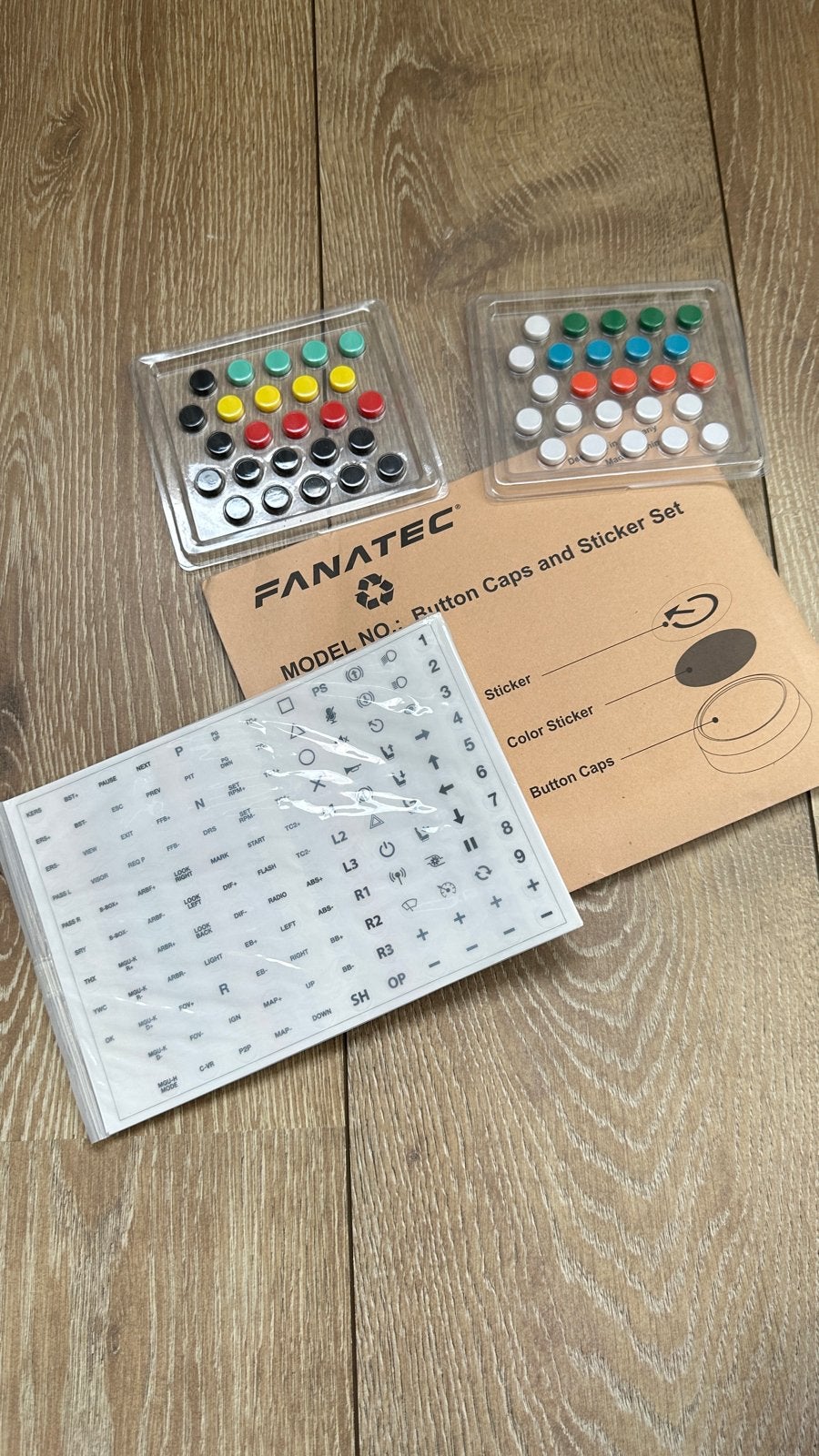 Fanatec originele stickers set en button caps wheel simrig, Ophalen, Nieuw, Overige typen, PC