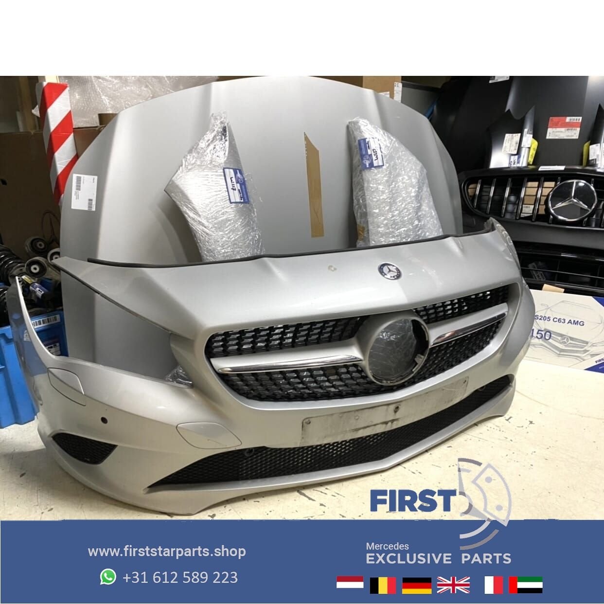 W117 CLA VOORKOP ONDERDELEN Origineel Mercedes ZILVER GRIJS, Gebruikt, -, Voor, Ophalen of Verzenden
