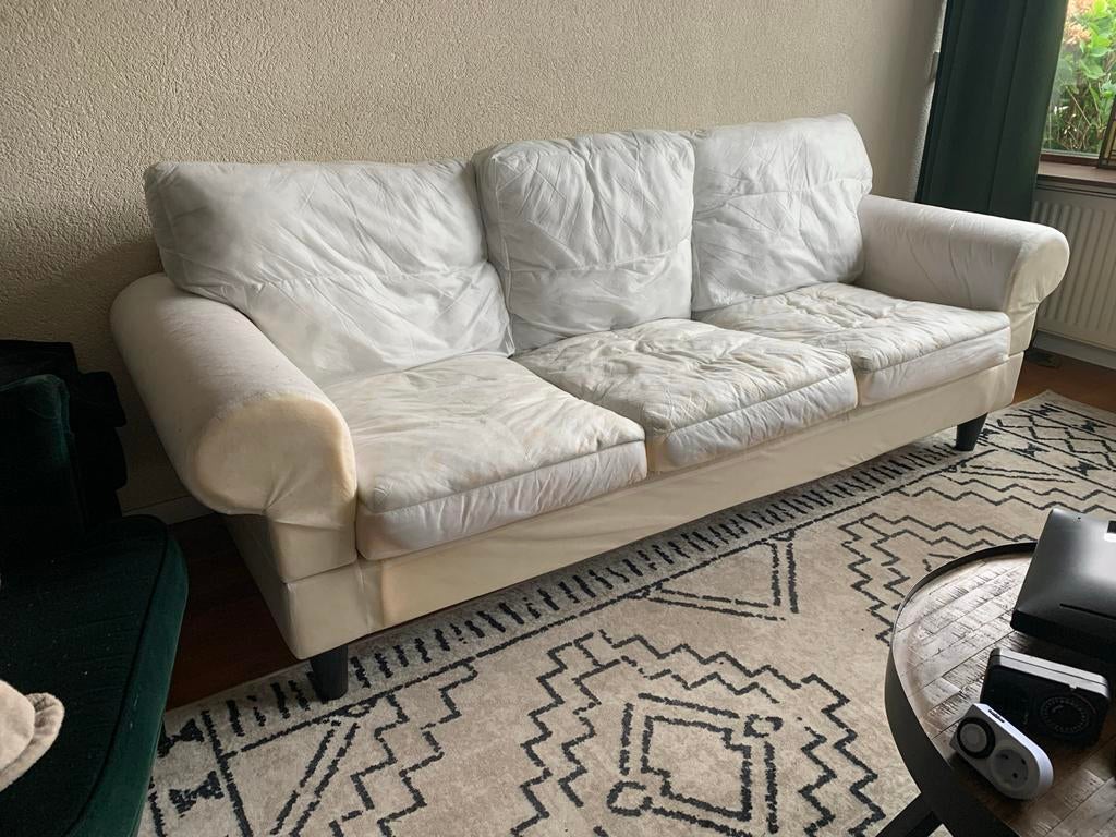 IKEA Ektorp driezitsbank zonder hoes - Nieuwstaat, Ophalen, 75 tot 100 cm, Rechte bank, Stof