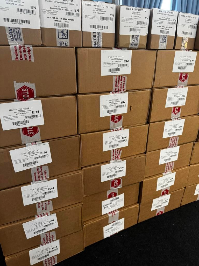 Pokemon Prismatic evolution ETB cases INCLUSIEF BTW, Ophalen of Verzenden, Zo goed als nieuw, Boosterbox
