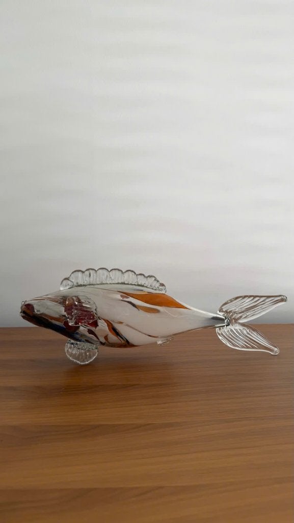Cadeautje voor je liefde - Murano Glazen Vis elegant, Ophalen, Gebruikt, Meerkleurig, Glas