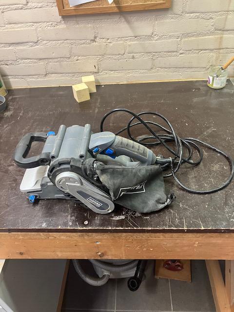 Bandschuurmachine, Doe-het-zelf en Verbouw, Gereedschap | Schuurmachines, Ophalen, Gebruikt, 600 tot 1200 watt, Bandschuurmachine