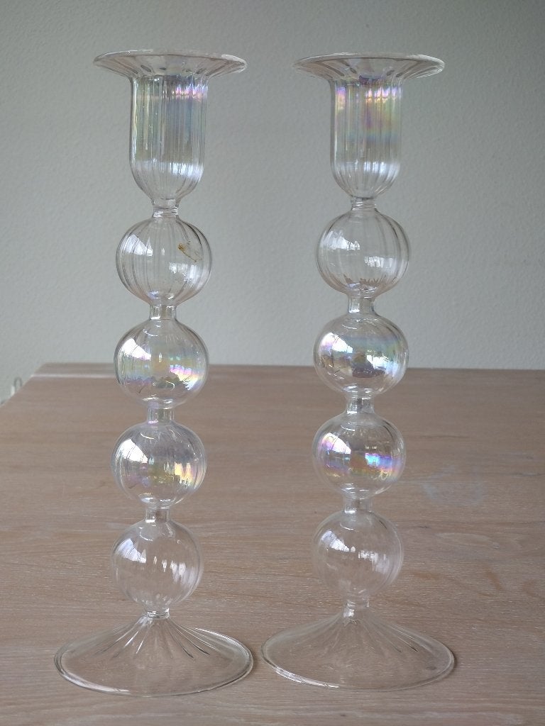 Glazen en glazen kandelaars, Meerkleurig, Overige merken, Ophalen of Verzenden, 14 cm