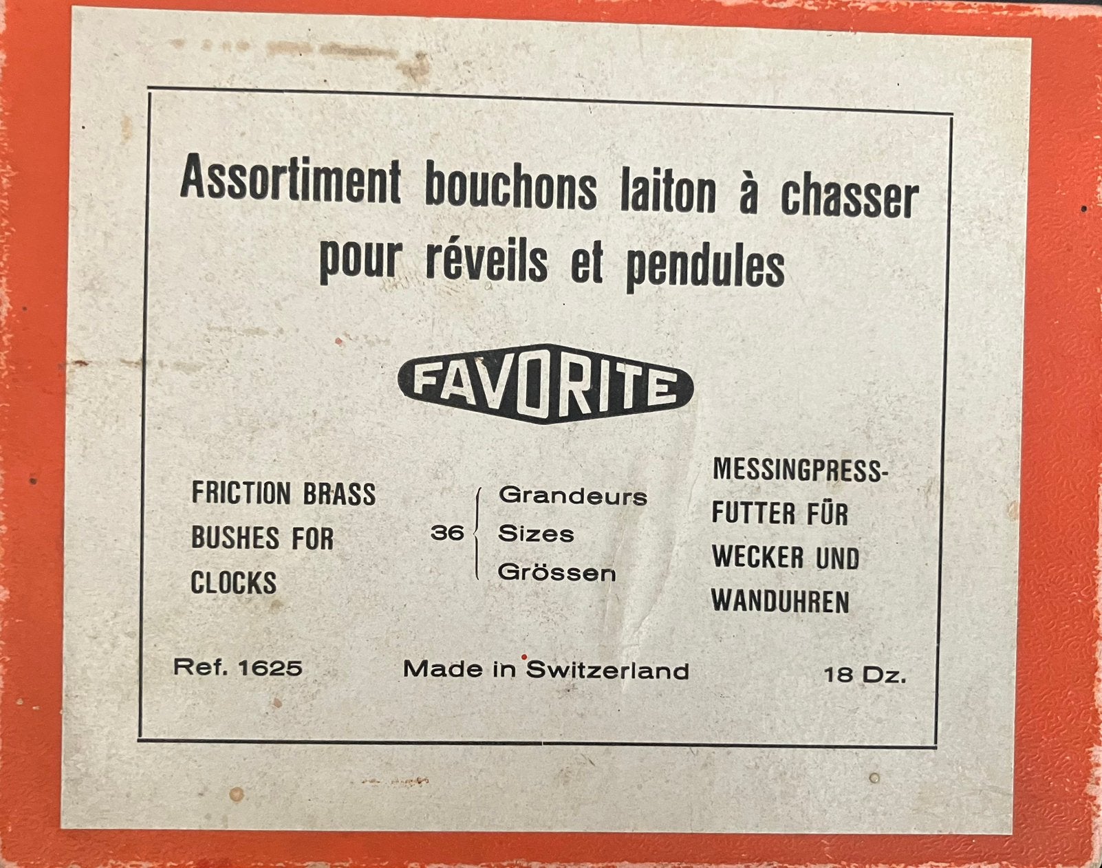 Horlogemakers gereedschap met Favorite assortiment busjes, Ophalen of Verzenden