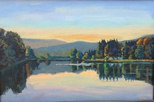 V.Tyma - Vismeertje bij Melnik (CZ, 2007), Paneel, Ophalen of Verzenden, Gedateerd, Landschap