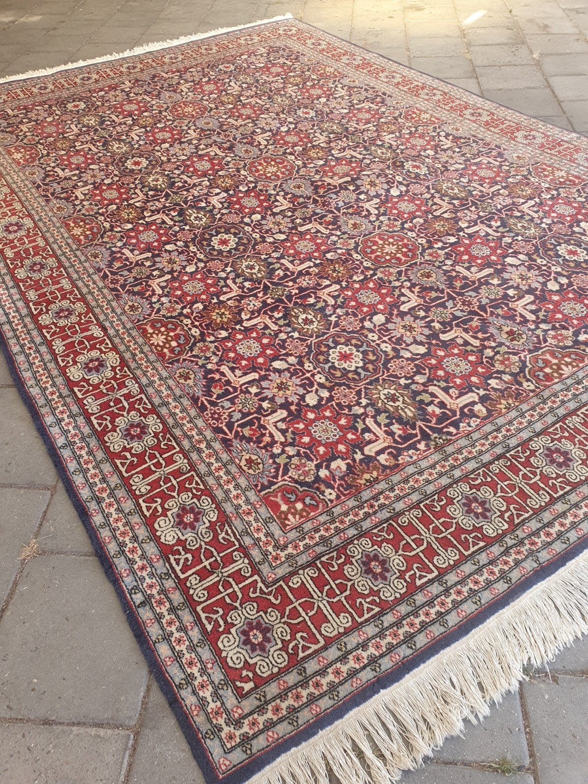 perzisch tapijt 350x225 cm., Iran Isthafan, Gebruikt, 200 cm of meer, Ophalen of Verzenden