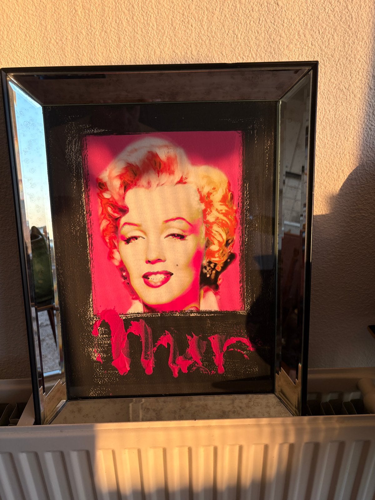 Pop art Marilyn Monroe after Andy Warhol spiegel frame, Ingelijst, Ophalen of Verzenden, Portret en Figuren, Overige techniek