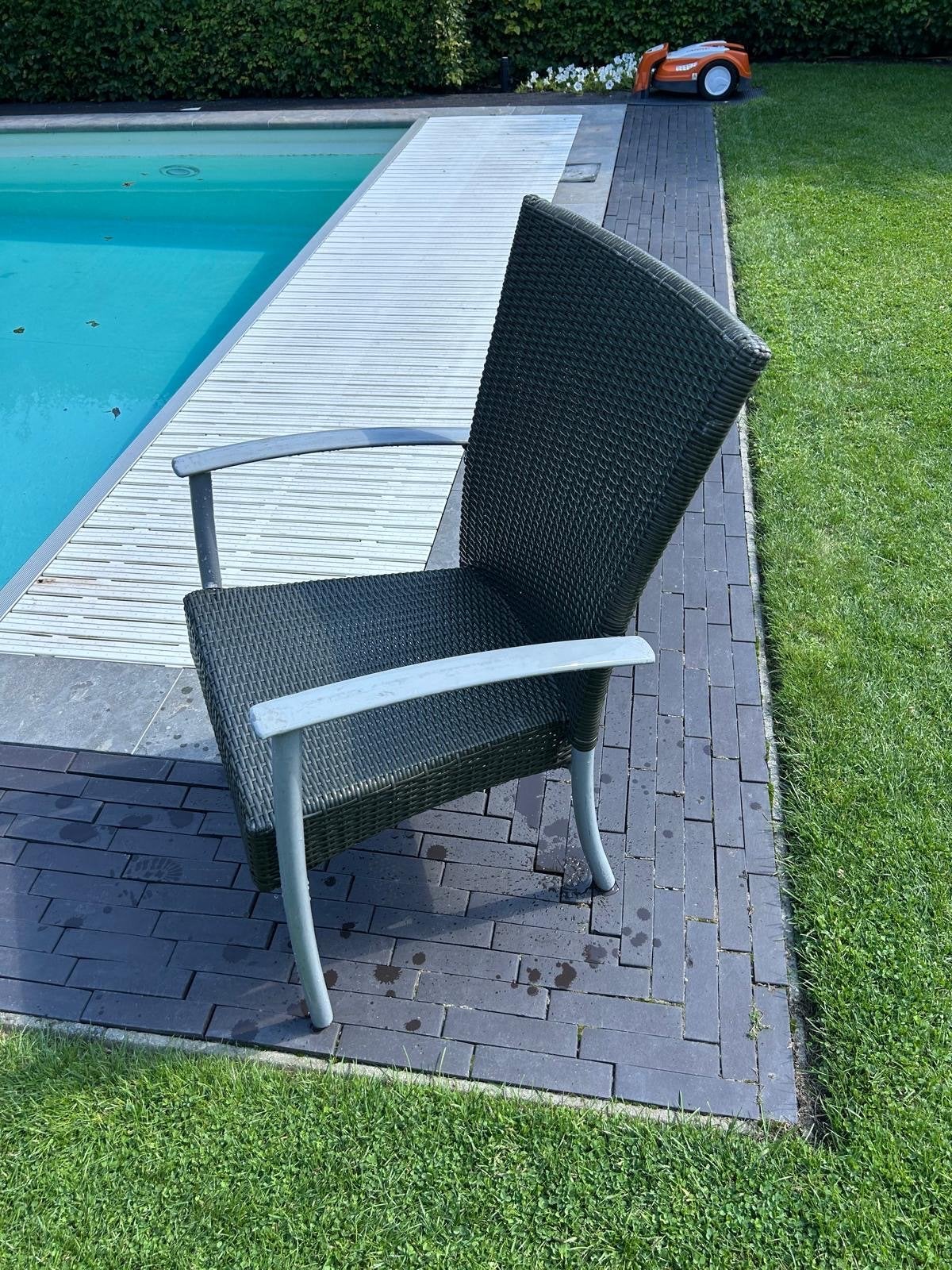 Set van 6 Wicker Tuinstoelen - Comfortabel en Duurzaam, Ophalen, Gebruikt, Wicker