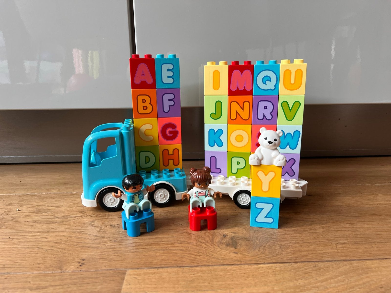 LEGO Duplo Alfabet Vrachtwagen 10915 - Compleet, Gebruikt, Overige thema's, Ophalen of Verzenden, Compleet