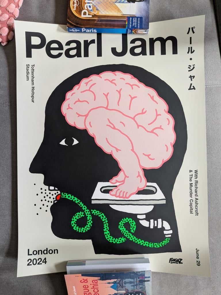 Poster concert Pearl Jam Londen 2024, Ophalen of Verzenden