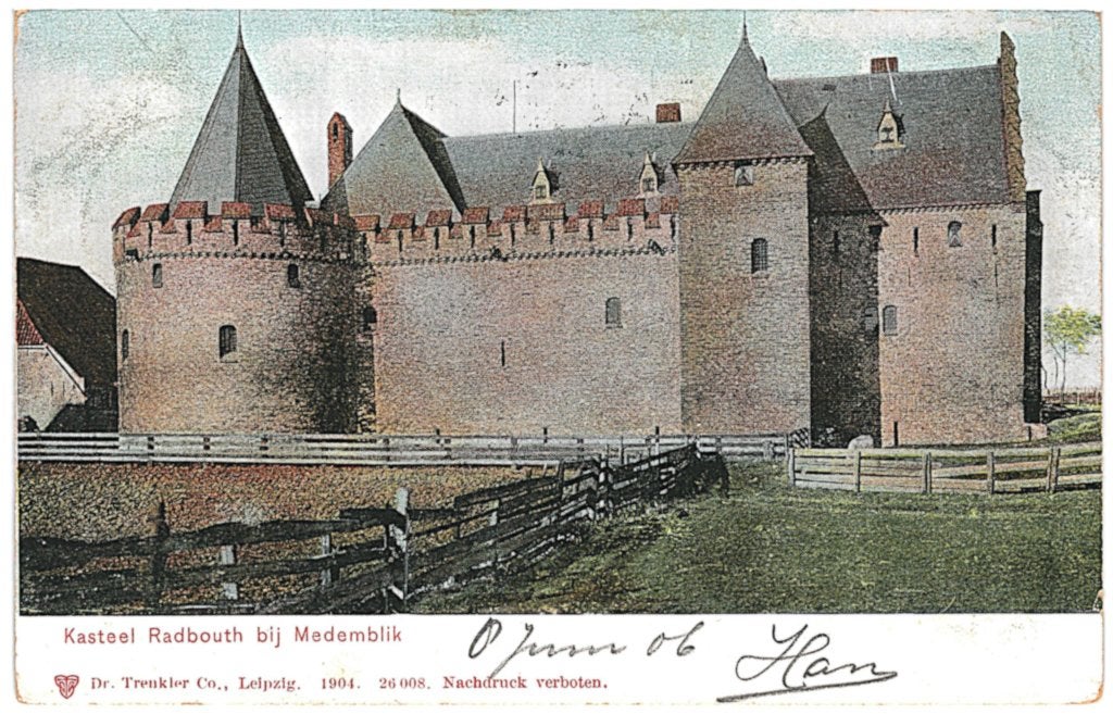 700120 Medemblik 1906 NH Kasteel Radbouth Gelopen, Ophalen of Verzenden, Voor 1920, Gelopen, Noord-Holland