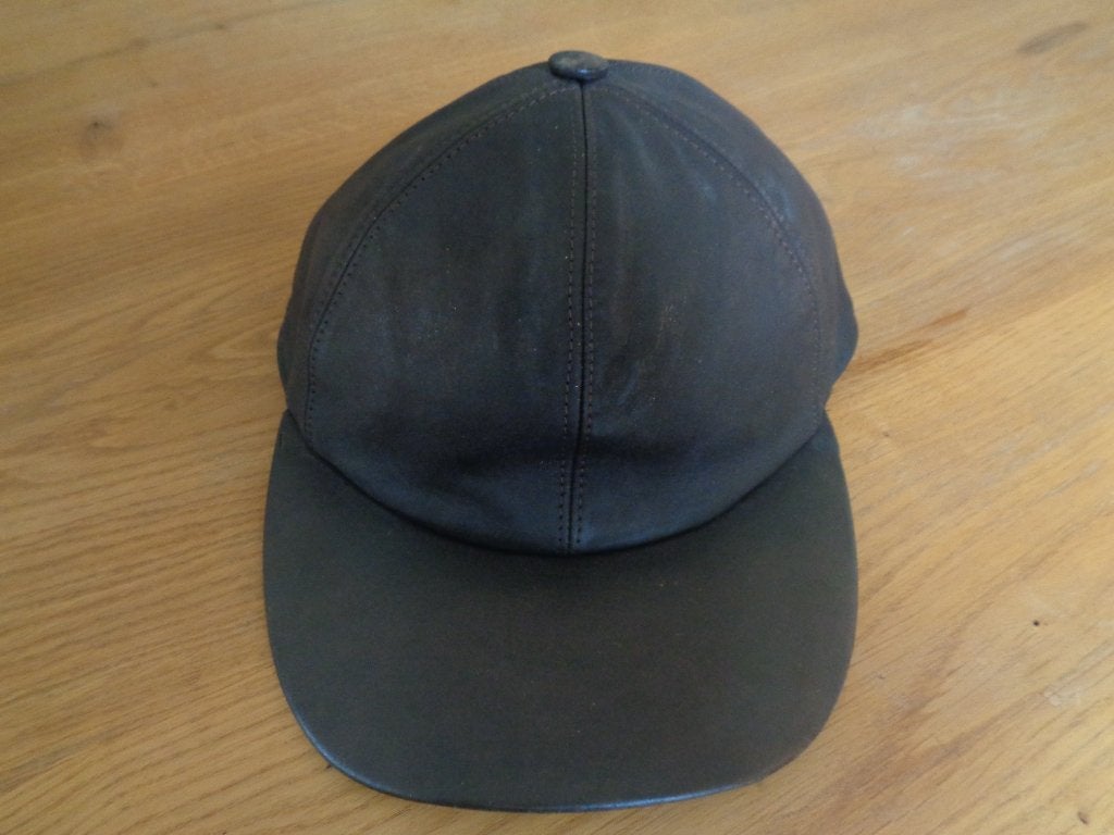 Leren pet:mt 57(M), Ophalen of Verzenden, Zo goed als nieuw, 57 cm (M, 7⅛ inch) of minder, Pet