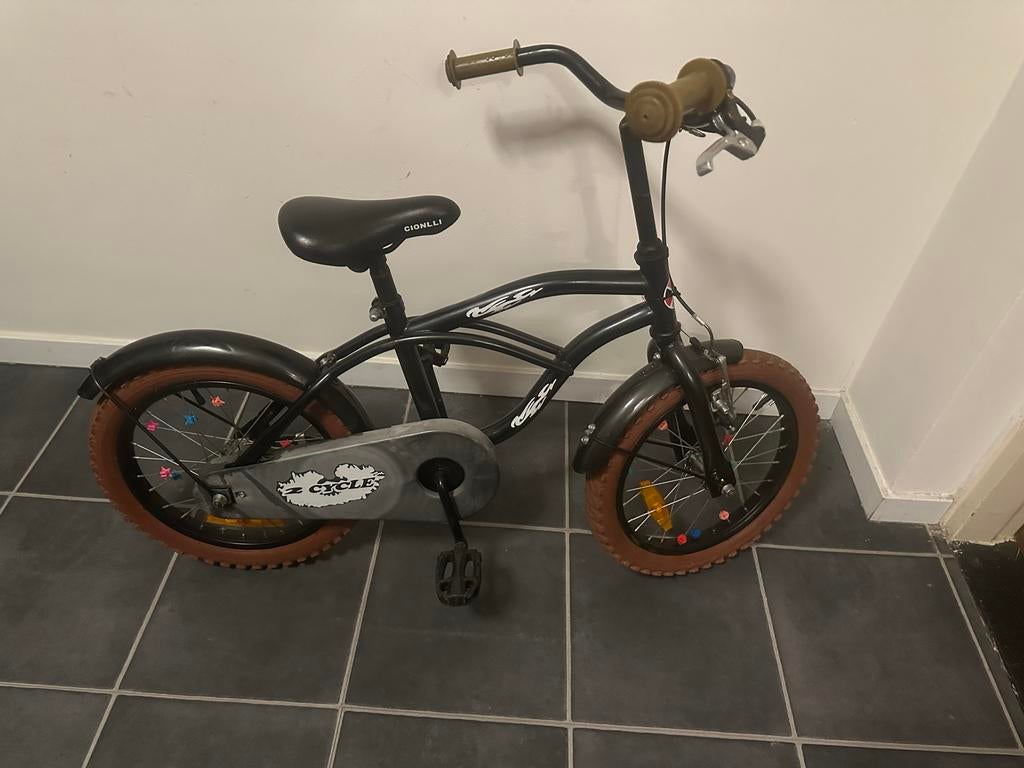 Nette Kinderfiets -Klaar voor nieuwe avonturen, Ophalen of Verzenden, Gebruikt, Velgrem, 16 tot 20 inch