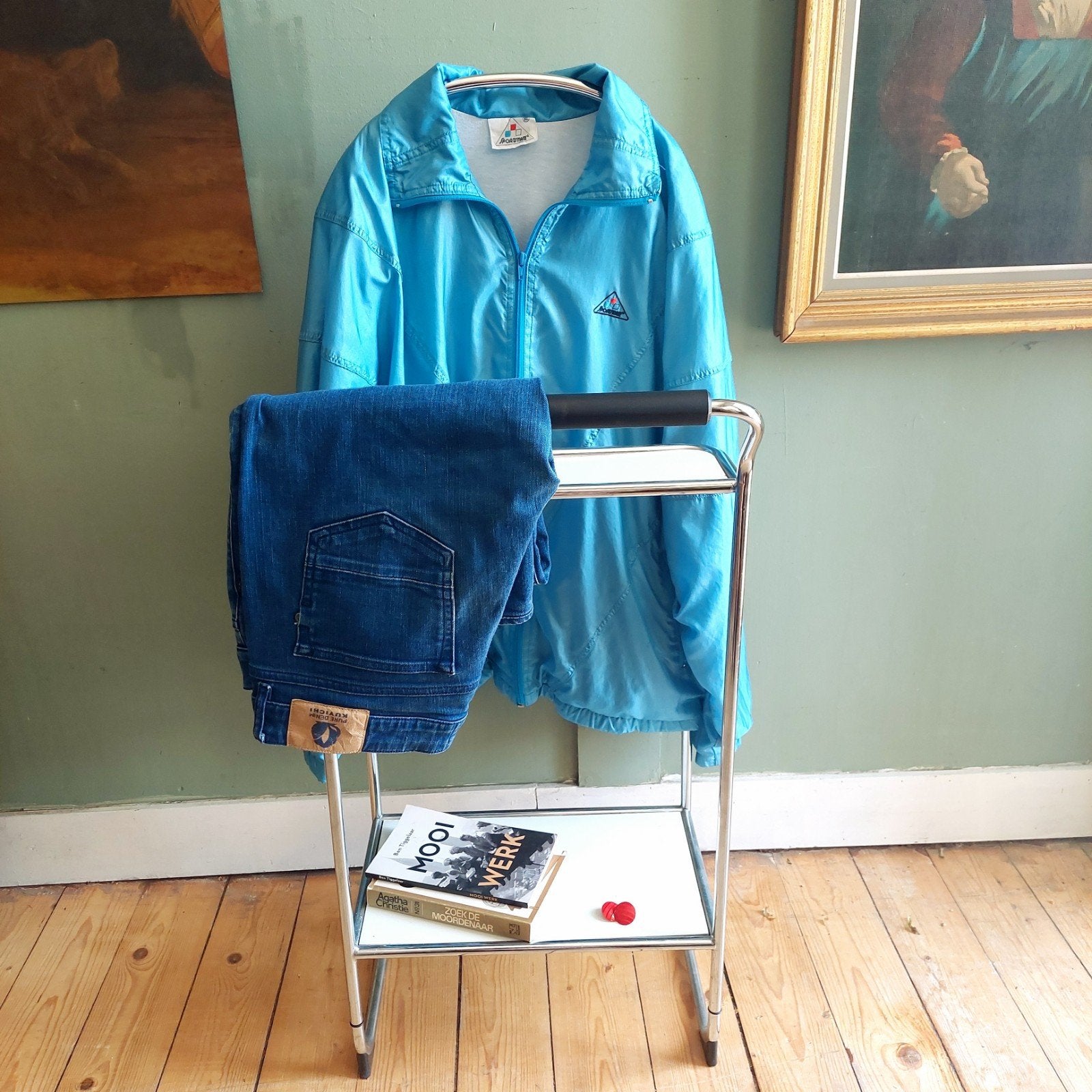 Lucky Vintage retro Scandinavische Herrbetjänt dressboy, Ophalen, Gebruikt, ., .