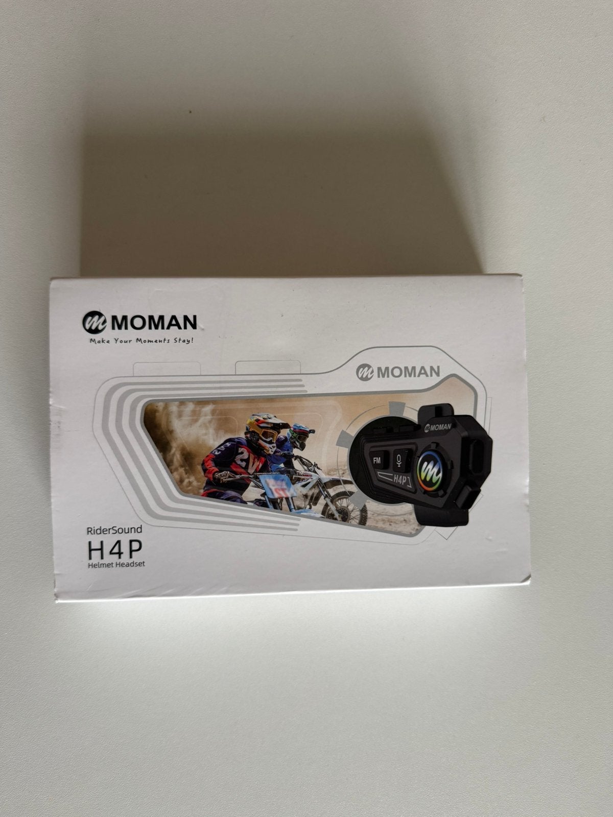 MOMAN H4P Bluetooth Motorhelm Headset – FM – Compleet, Ophalen of Verzenden, Zo goed als nieuw