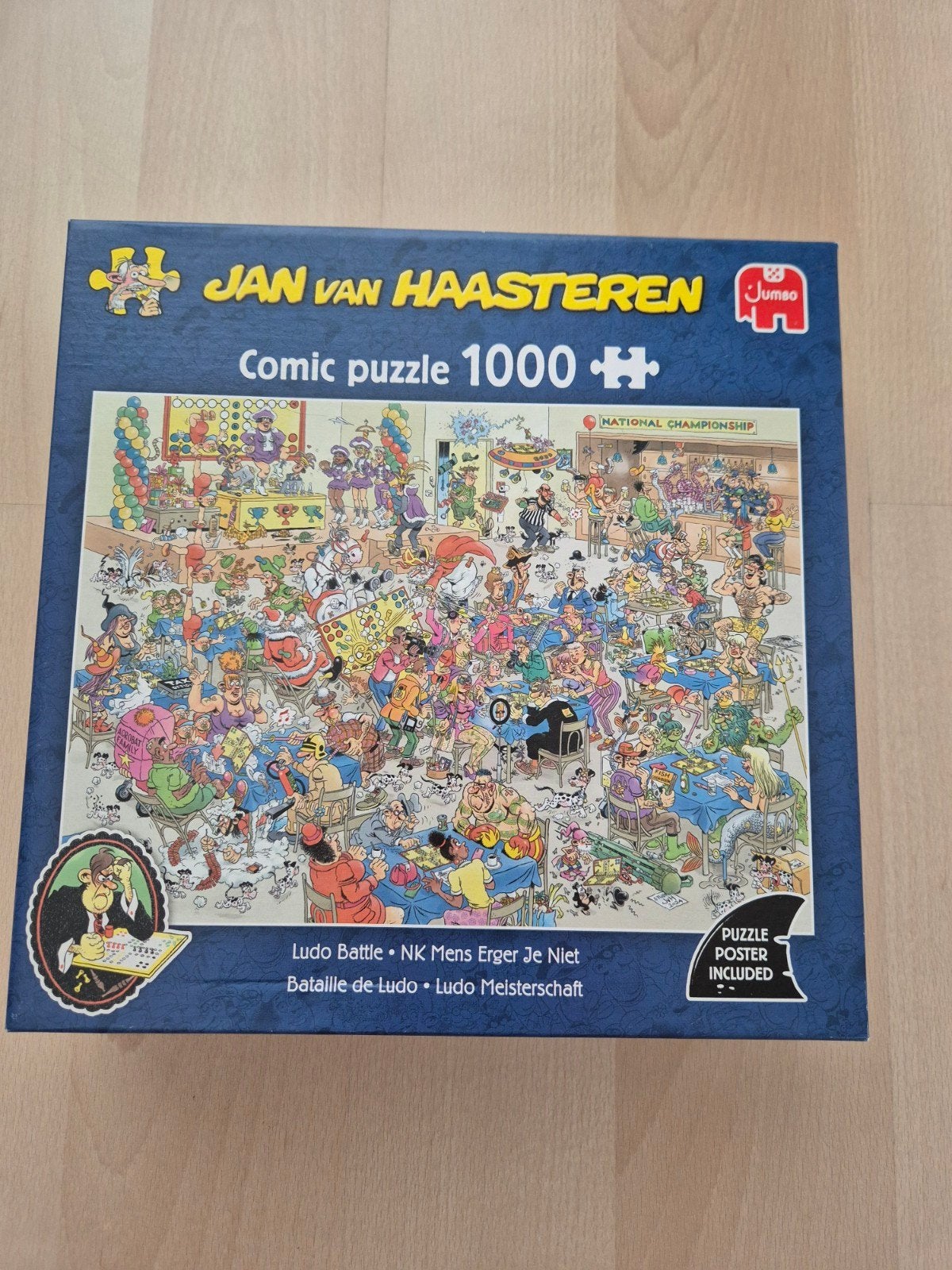Jan van haasteren NK Mens erger je niet, Ophalen of Verzenden, 500 t/m 1500 stukjes, Zo goed als nieuw