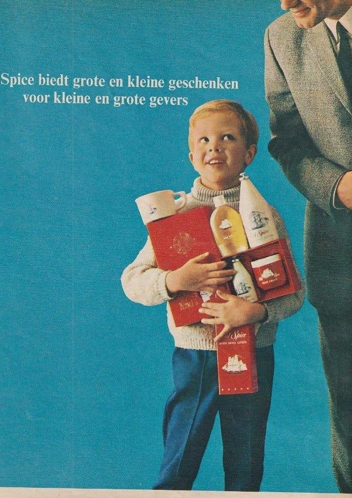 Retro reclame 1967 Old Spice aftershave jongetje geschenk, Verzamelen, Verzenden, Overige typen