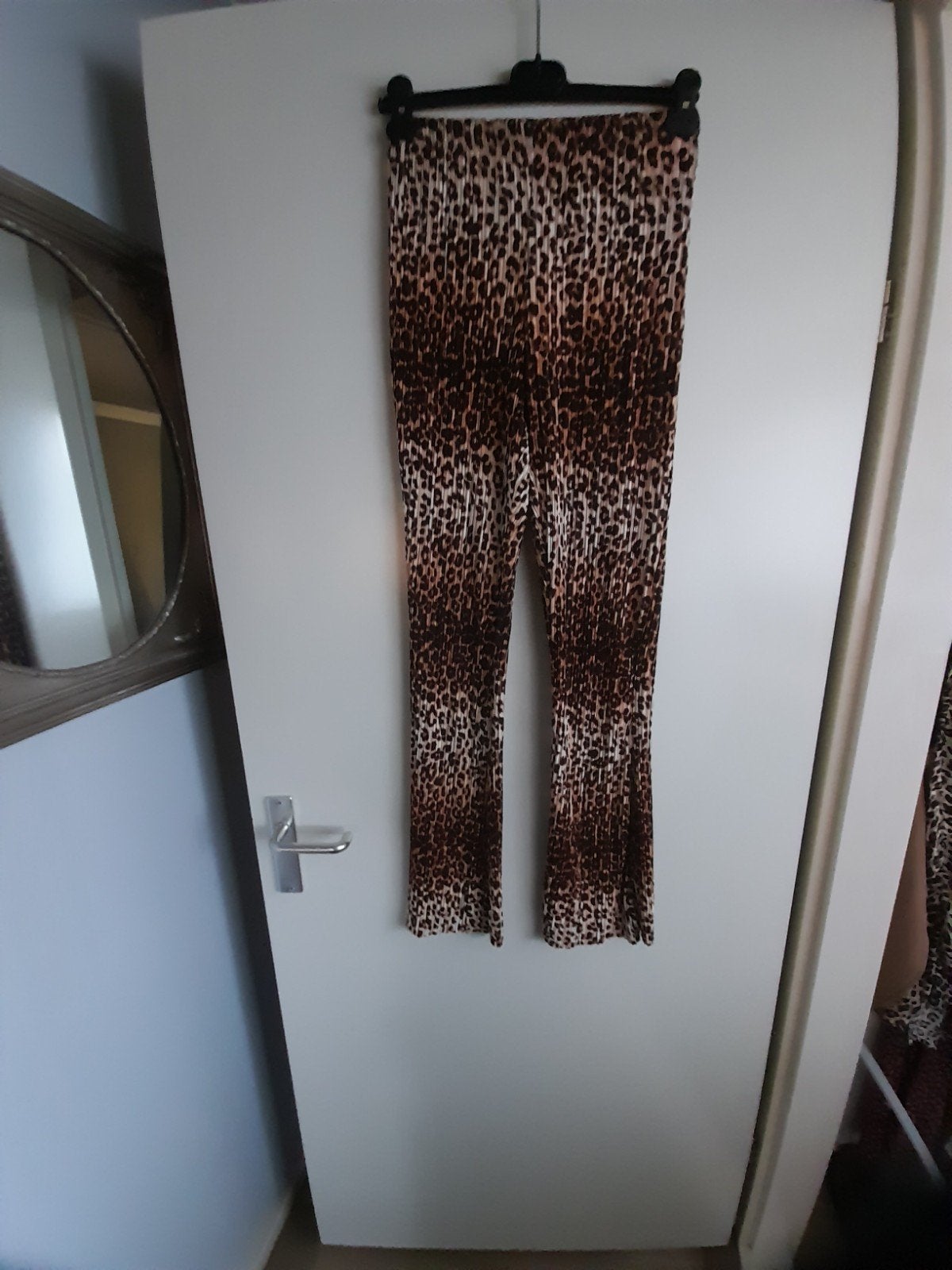 dames tijgerprint broek mt S/M Ambika, Kleding | Dames, Ophalen of Verzenden, Zo goed als nieuw, Maat 38/40 (M), Bruin