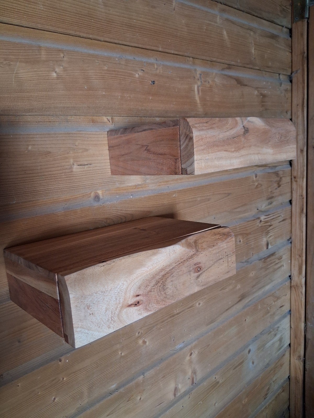 Houten zwevende nachtkastjes met lade - set van 2, Ophalen, Hout, Nieuw, Modern