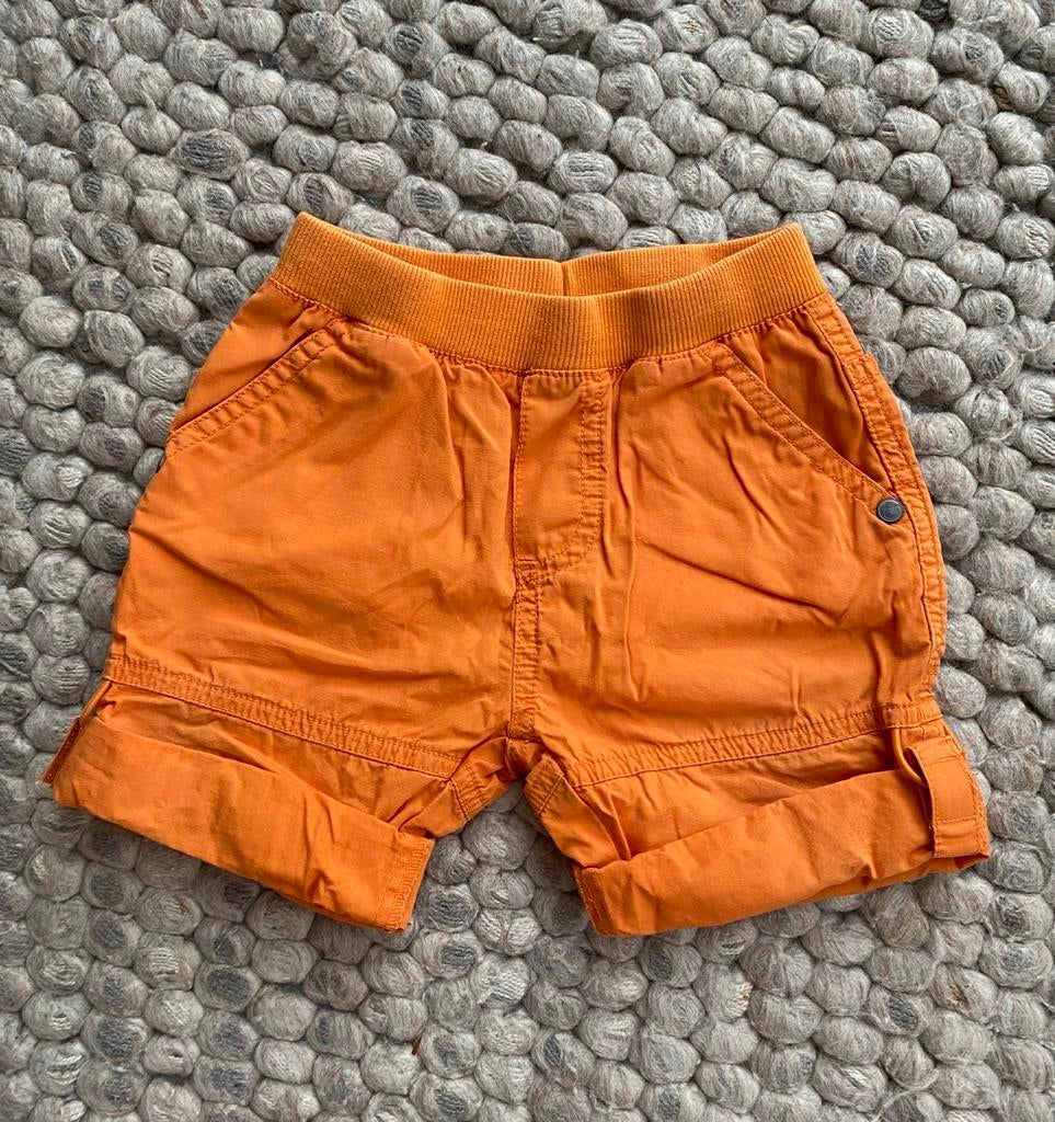 Hema oranje korte broek / short jongens maat 80, Broekje, Ophalen of Verzenden, Zo goed als nieuw, Hema