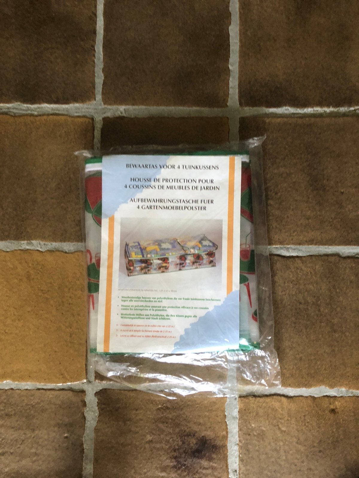 Bewaarhoes voor 4 tuinkussens - Nieuw in verpakking, Tuin en Terras, Tuinmeubel-accessoires, Ophalen of Verzenden, Nieuw
