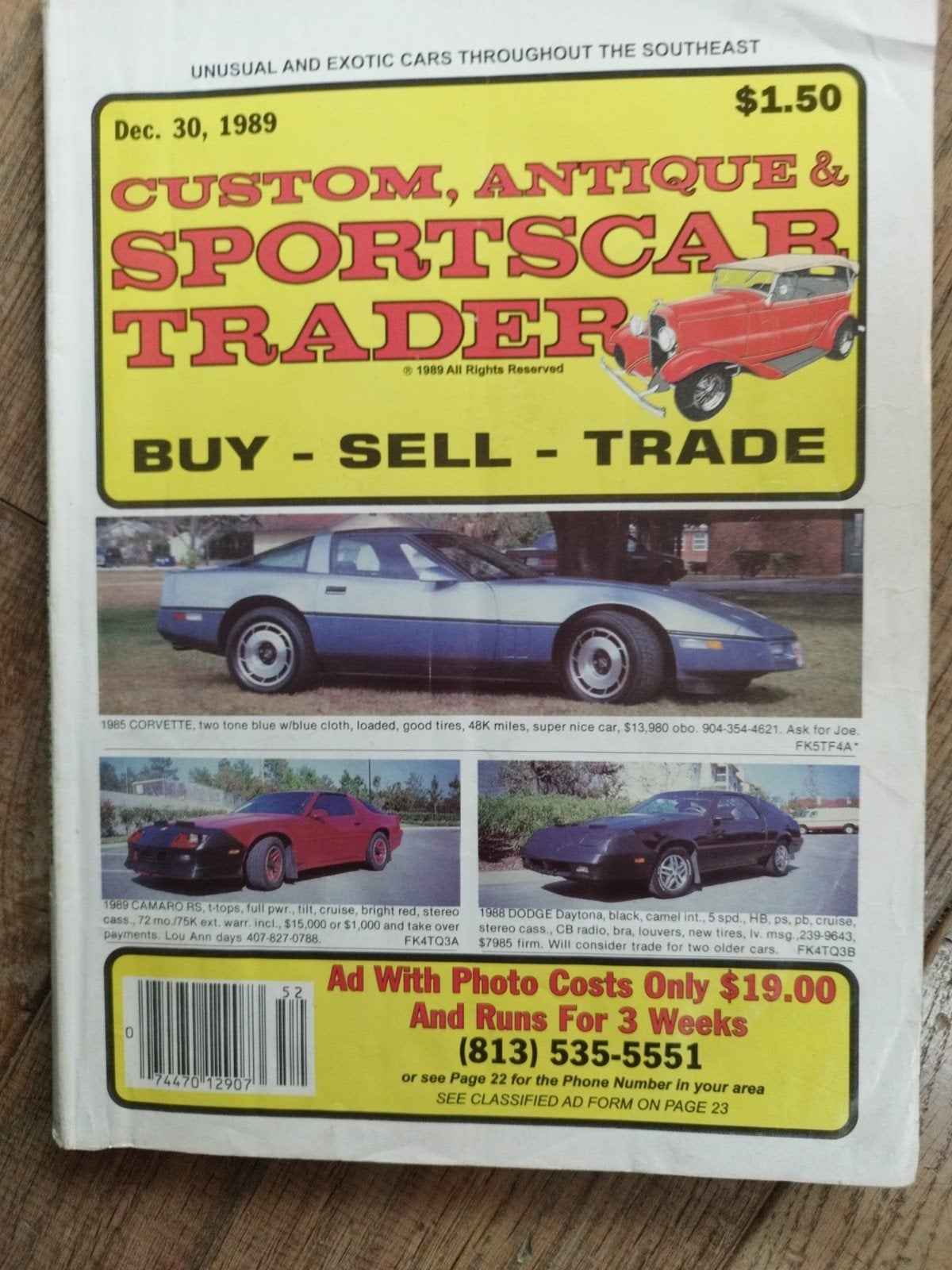 Custom, Antique & Sportscar Trader - Dec 30, 1989, Ophalen of Verzenden, Gelezen, Sportcare trader