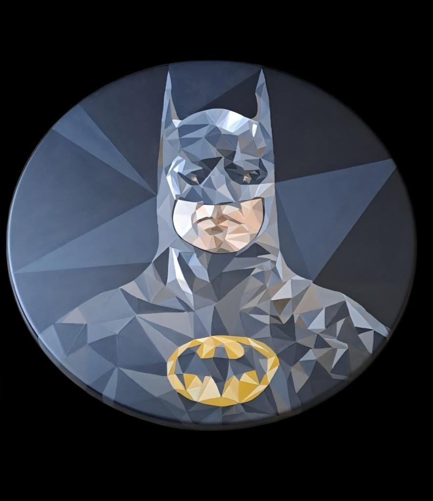 Rond Batman schilderij, Antiek en Kunst, Ophalen