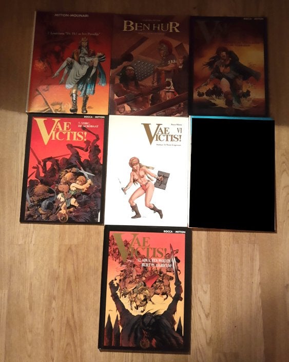 6x MITTON (2x HC + 4x SC) / VAE VICTIS + Ben Hur + Schipbreu, Boeken, Meerdere stripboeken, Ophalen of Verzenden, Zo goed als nieuw