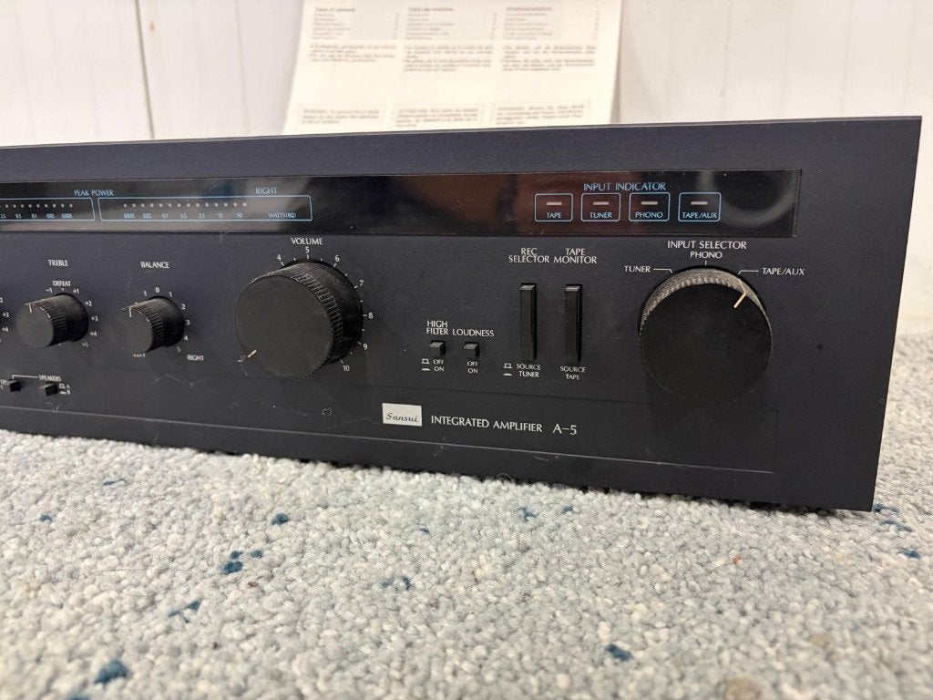 Sansui A-5 versterker jaren 80, Overige merken, Gebruikt, Ophalen of Verzenden, 60 tot 120 watt