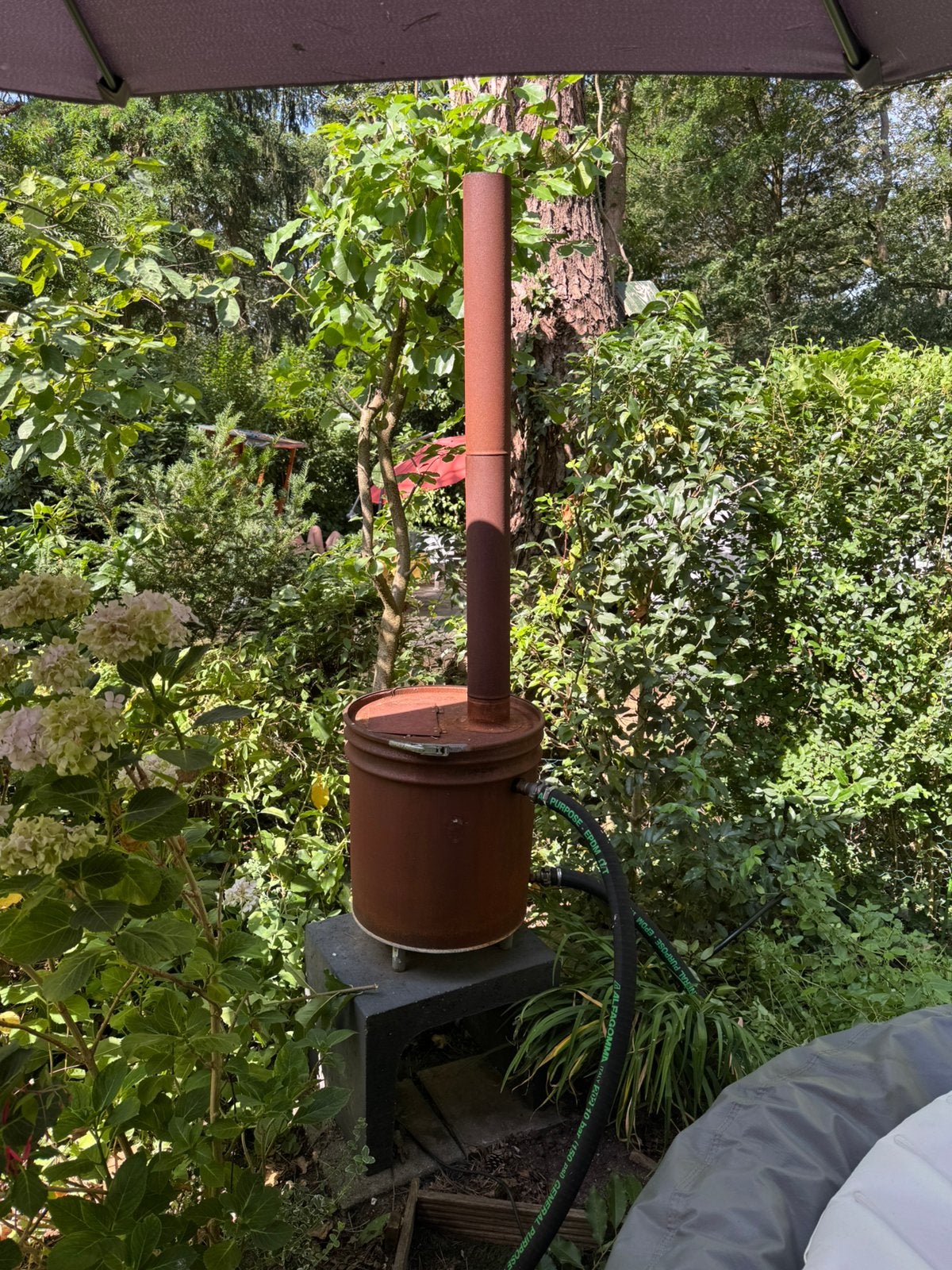 Houtgestookte zwembad- / spa-verwarmer, Ophalen, Gebruikt