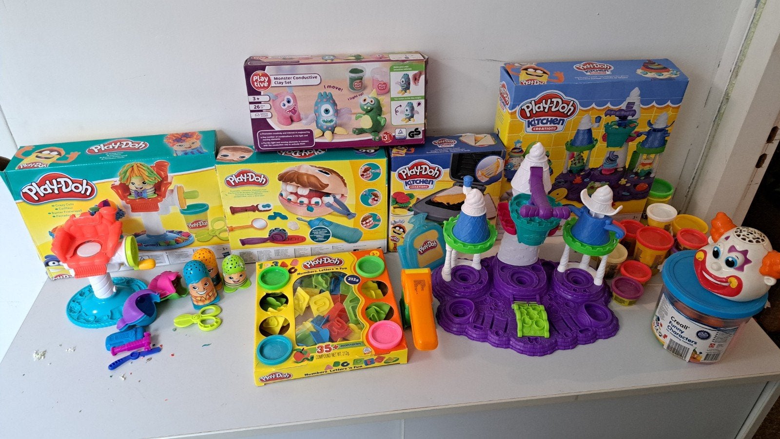 Grote Play-Doh Klei Set met Diverse Speelsets en Accessoires, Ophalen of Verzenden, Gebruikt, Jongen of Meisje