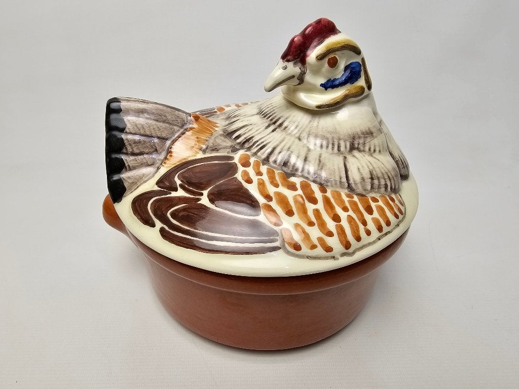 # Vintage eierschaal kip - Handgeschilderd keramiek, Antiek en Kunst, Ophalen of Verzenden