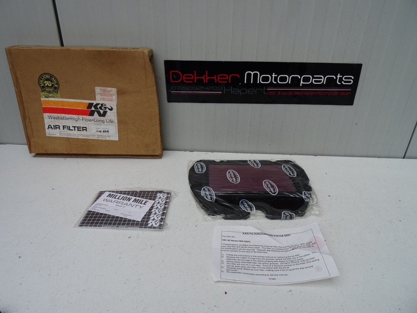 K&N Open Luchtfilter Honda CBR600F 1991-1992-1993-1994, -, -, Nieuw, Ophalen of Verzenden