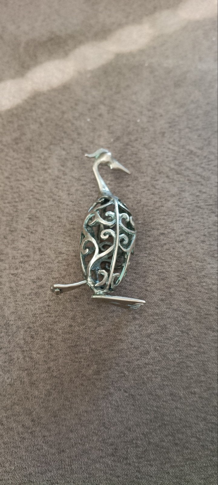 Zilver 800 decoratief miniatuur van een vogel, Ophalen of Verzenden