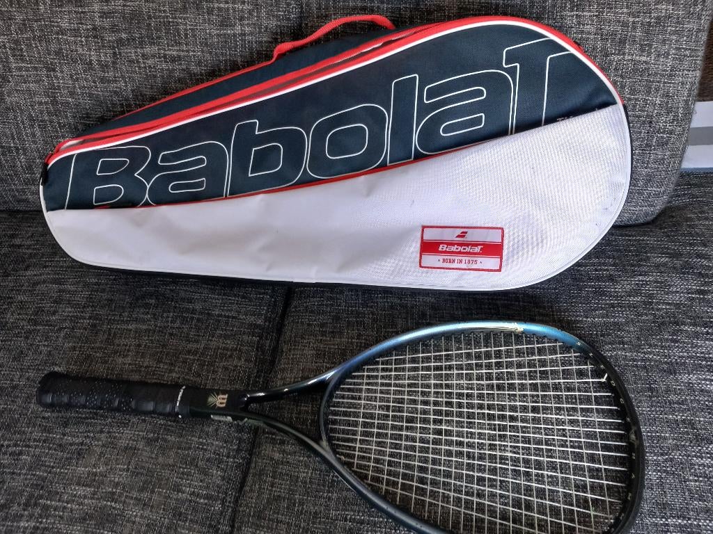 Tennis tas met racket, Ophalen, Zo goed als nieuw, Wilson, Racket