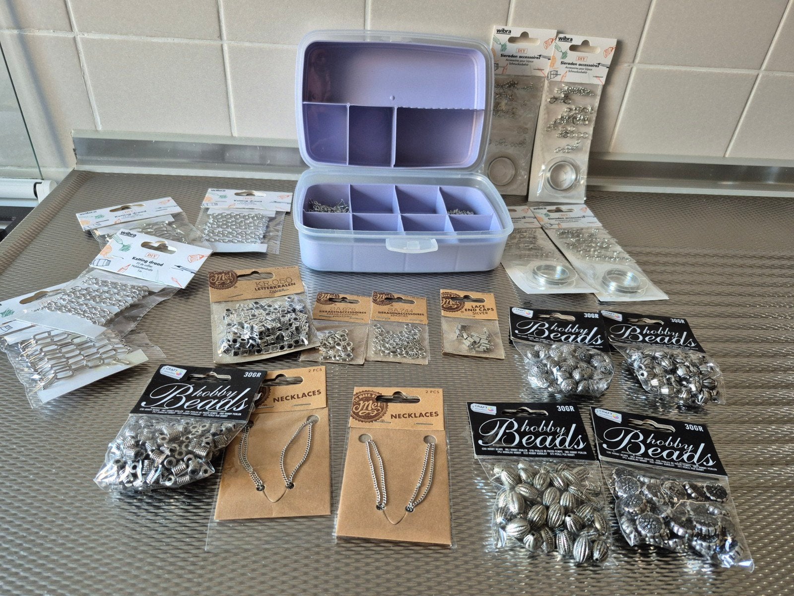 SIERADEN MAKEN SET ZILVER KLEUR NIEUW, Ophalen, Nieuw