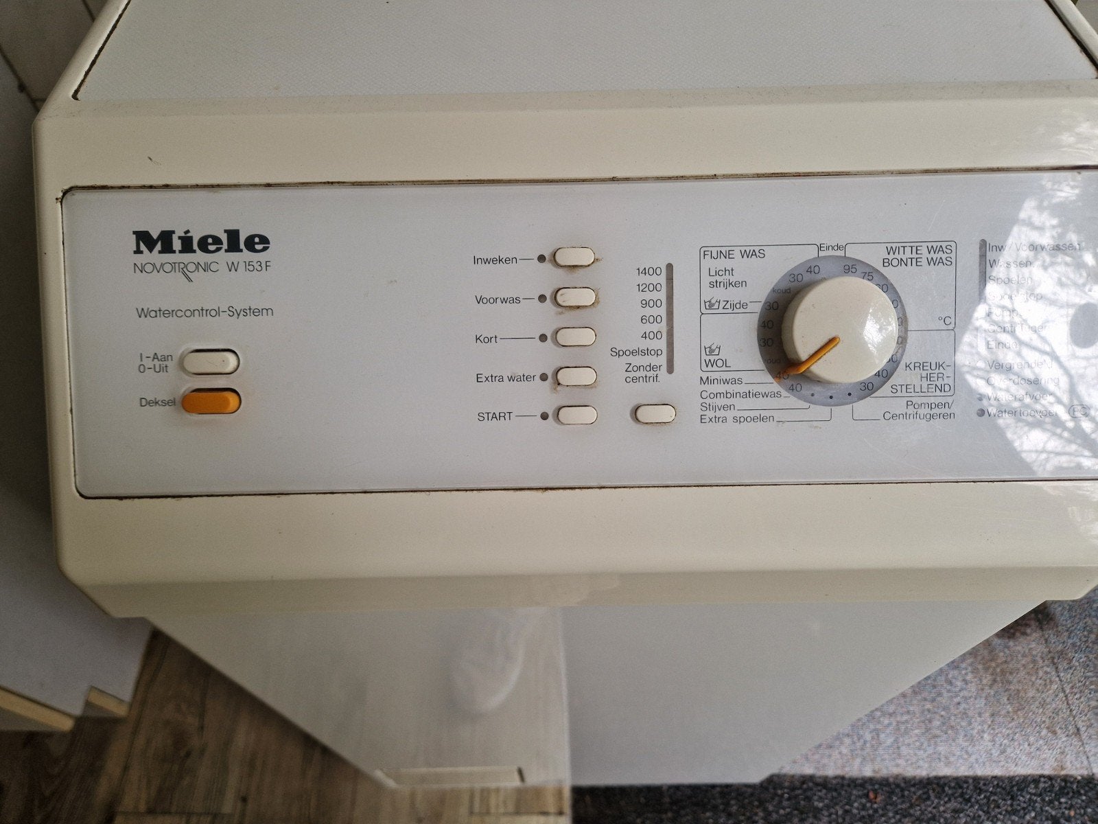 Miele Novotronic W153F Wasmachine - Werkt nog prima, Ophalen, Gebruikt, 4 tot 6 kg, Bovenlader