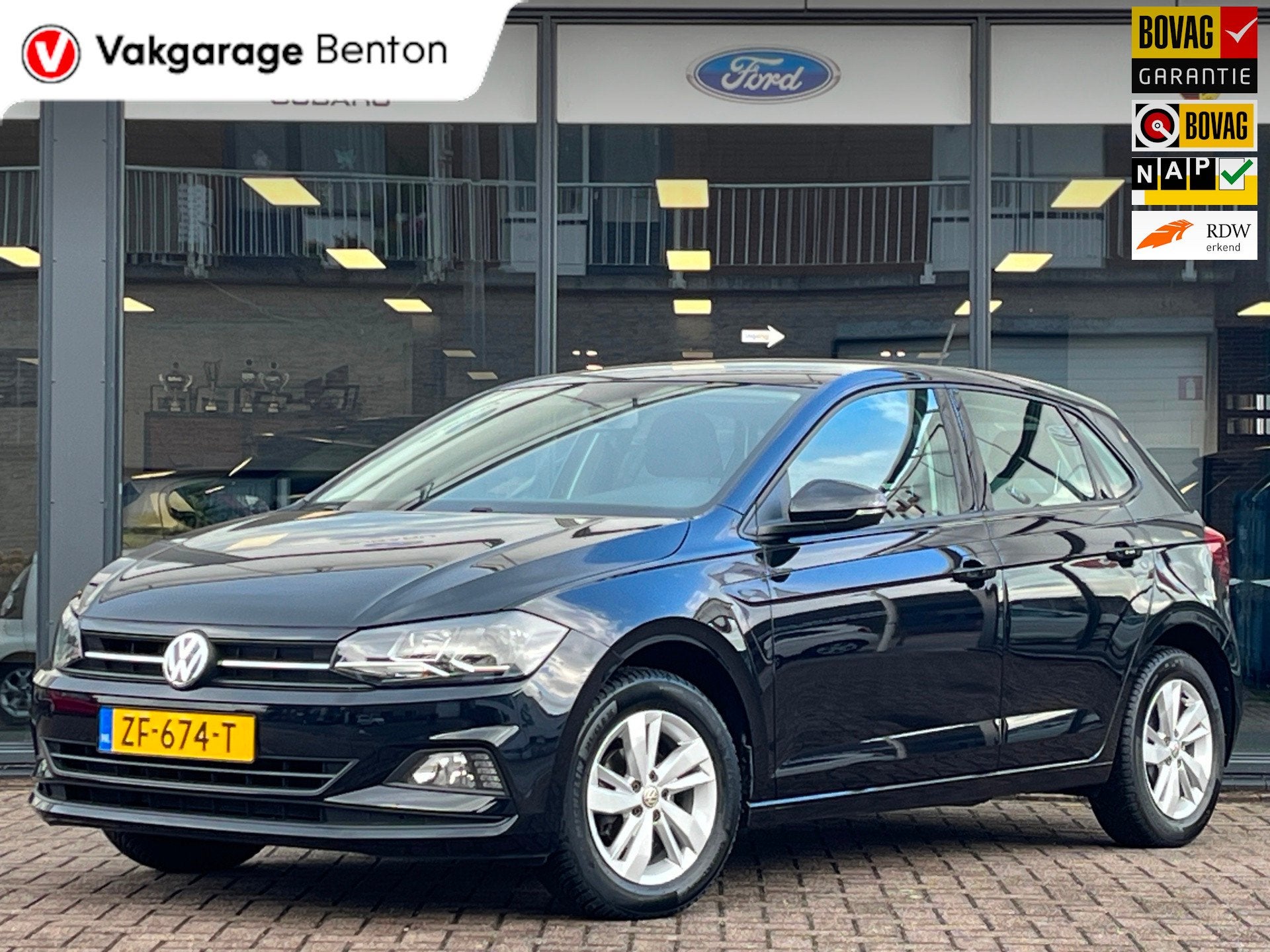 Volkswagen Polo 1.0 TSI Comfortline | All Season Banden | Ap, Auto's, Volkswagen, Start-stop-systeem, Stof, Zwart, Origineel Nederlands