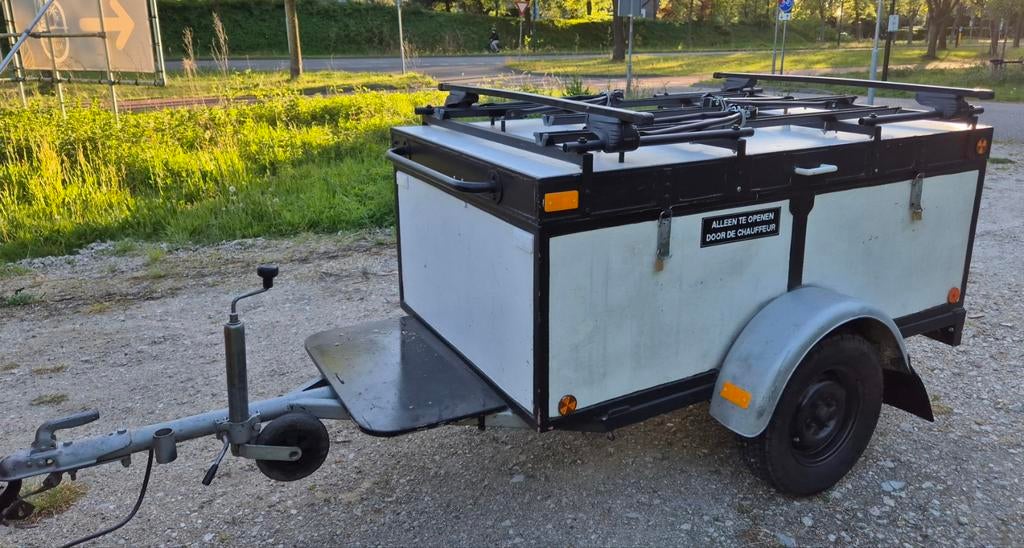 te koop bagagewagen met fietsendrager erop, Auto diversen, Aanhangers en Bagagewagens, Ophalen, Gebruikt