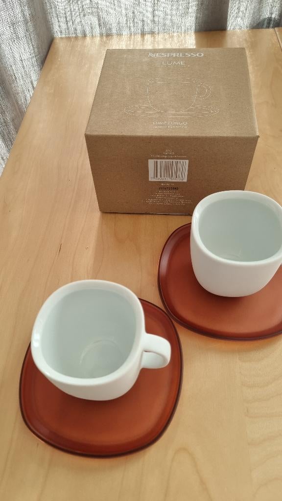Nespresso Lumen Lungo kopjes, 2 stuks, Nieuw, Ophalen of Verzenden, Overige stijlen, Kop(pen) en/of Schotel(s)