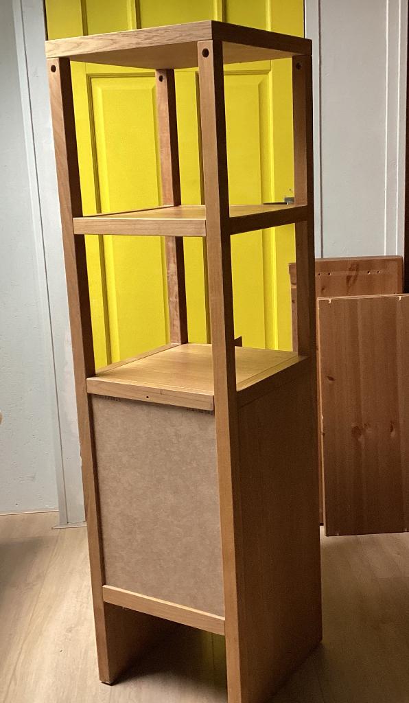 Badkamerkast van tropisch hout, Ophalen, (Half)hoge kast, Minder dan 50 cm, Gebruikt