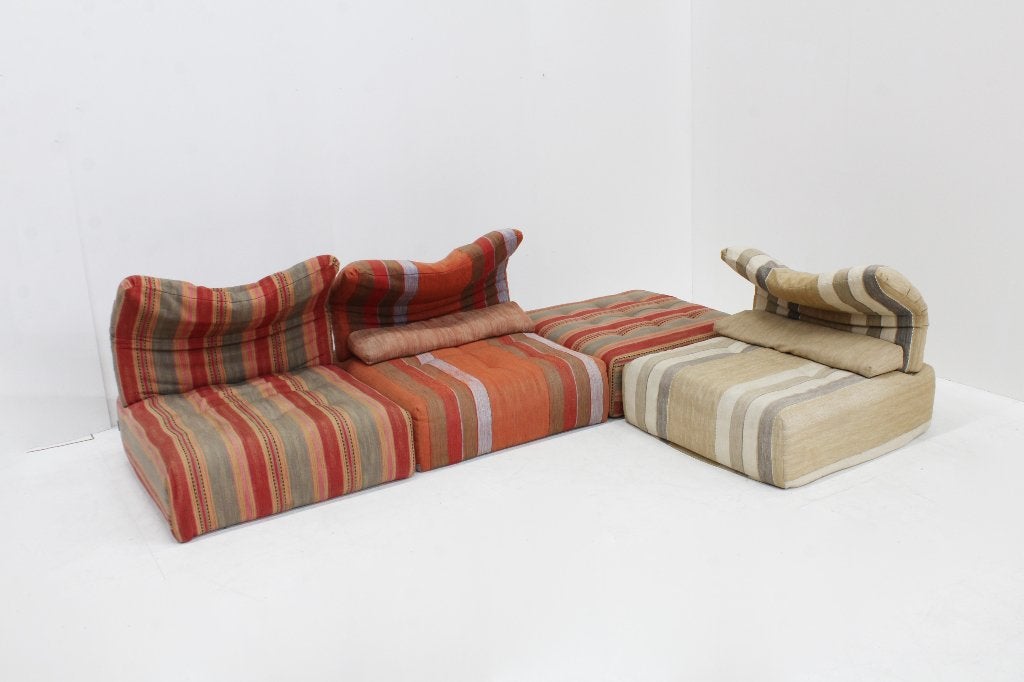 Vintage Roche Bobois Voyage Immobile modular lounge sofa, 250 tot 300 cm, 125 tot 150 cm, Ophalen of Verzenden, Stof
