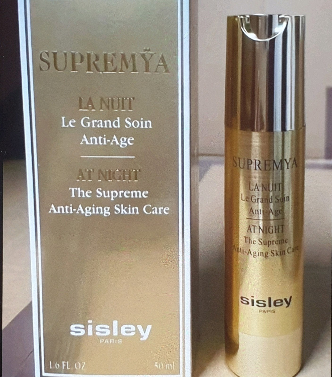Sisley Supremÿa Anti-Age Nachtcrème 50ml, Ophalen of Verzenden, Nieuw, Gehele gezicht, Verzorging