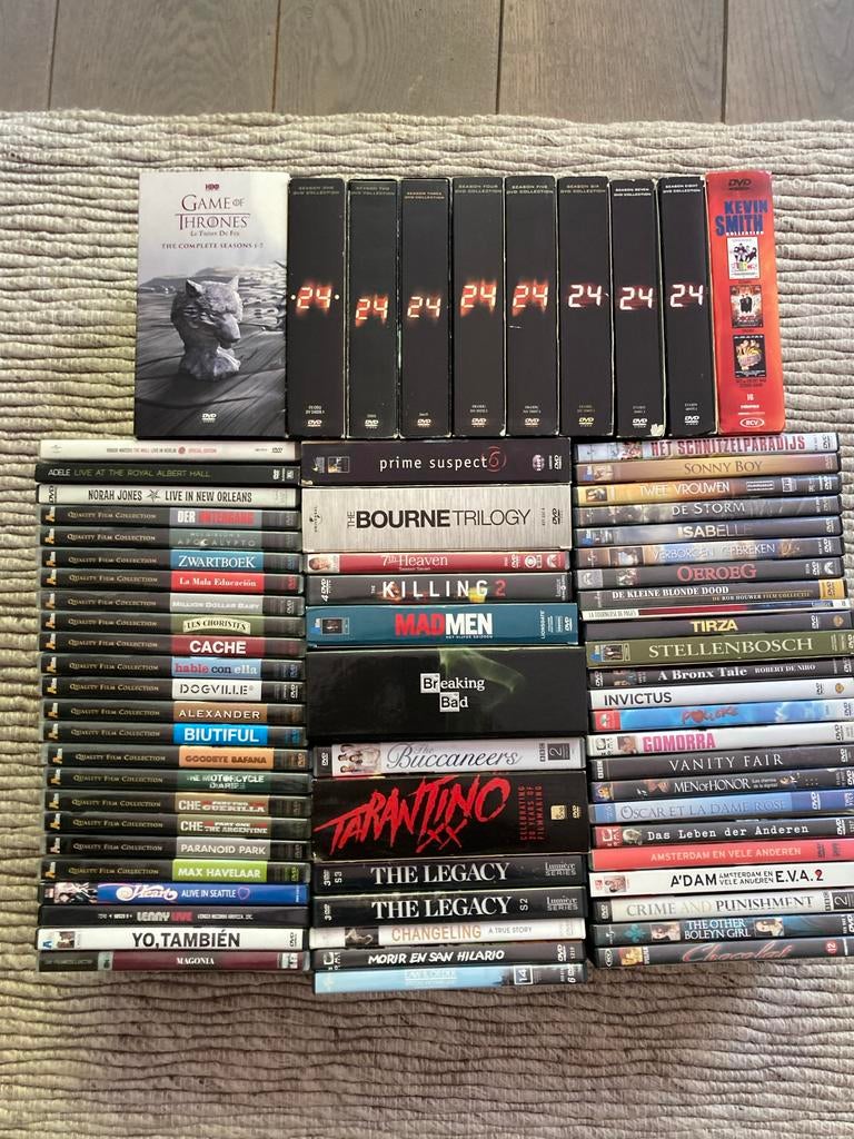 Grote DVD collectie: Game of Thrones, Breaking Bad, Tarantin, Ophalen, Gebruikt, Vanaf 16 jaar, Boxset