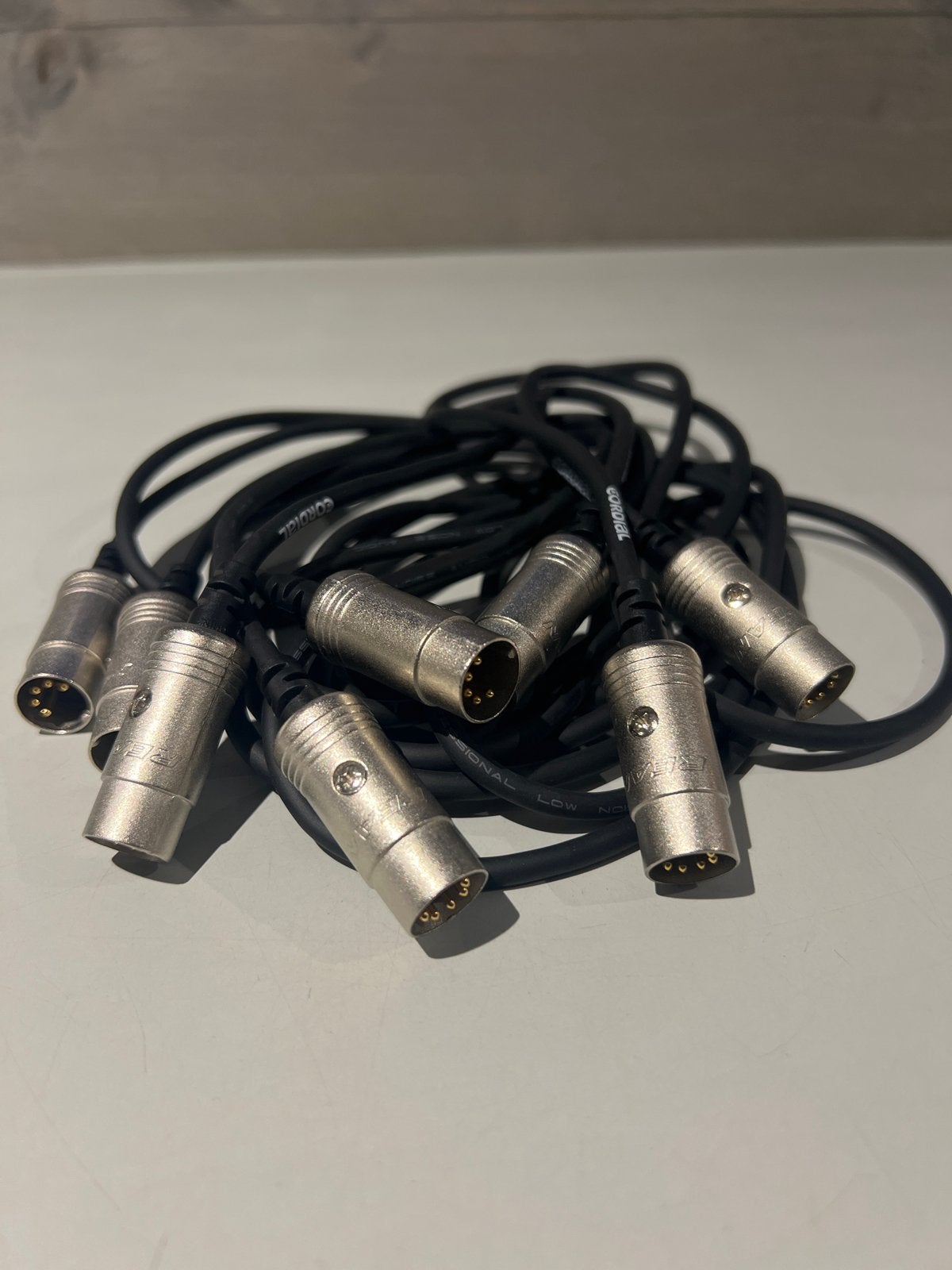 Set van 6 Cordial 5-pins XLR DMX kabels, N, N, Ophalen of Verzenden, Zo goed als nieuw