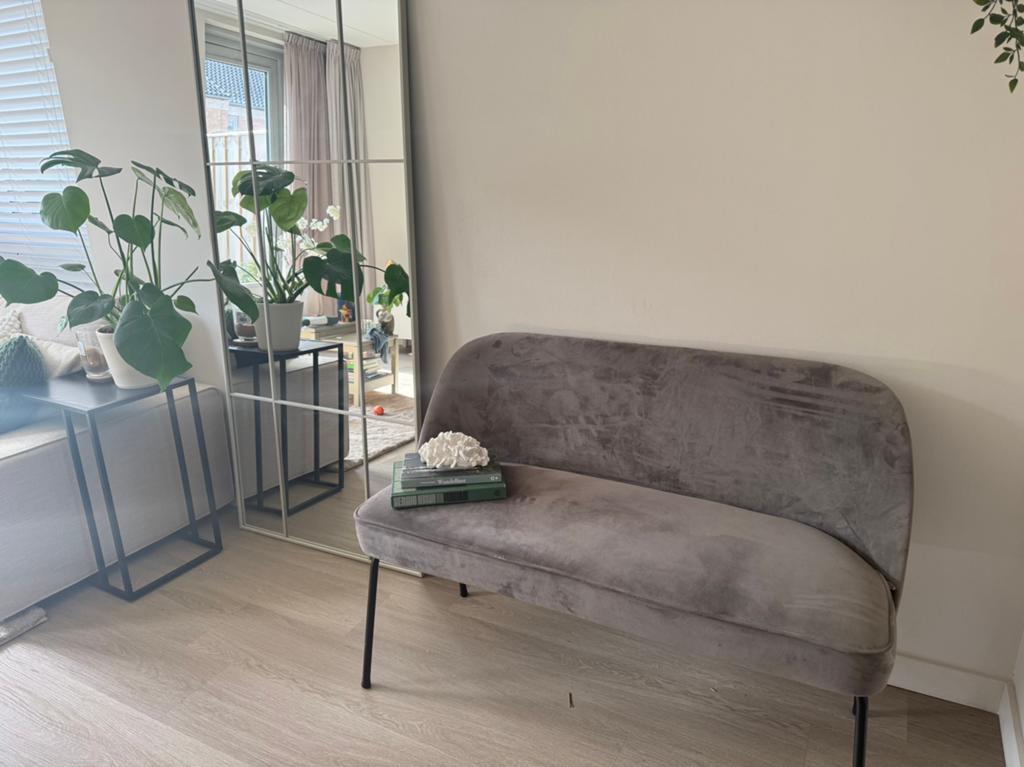 2 Eijerkamp stoelen en bankje, antraciet, Huis en Inrichting, Stoelen, Zo goed als nieuw, Twee, Stof, Grijs, Ophalen